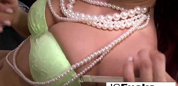  Jayden loves her pearl necklace as much as her wet cunt!